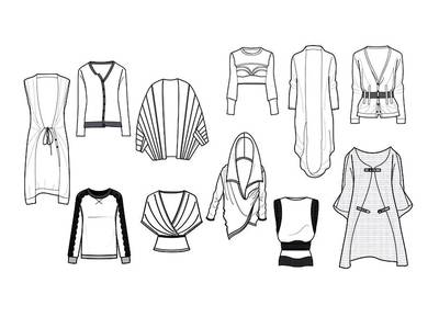 服装工业款式图 你真的会画吗？——200张对照图教你正确理解“时装·服装服饰”