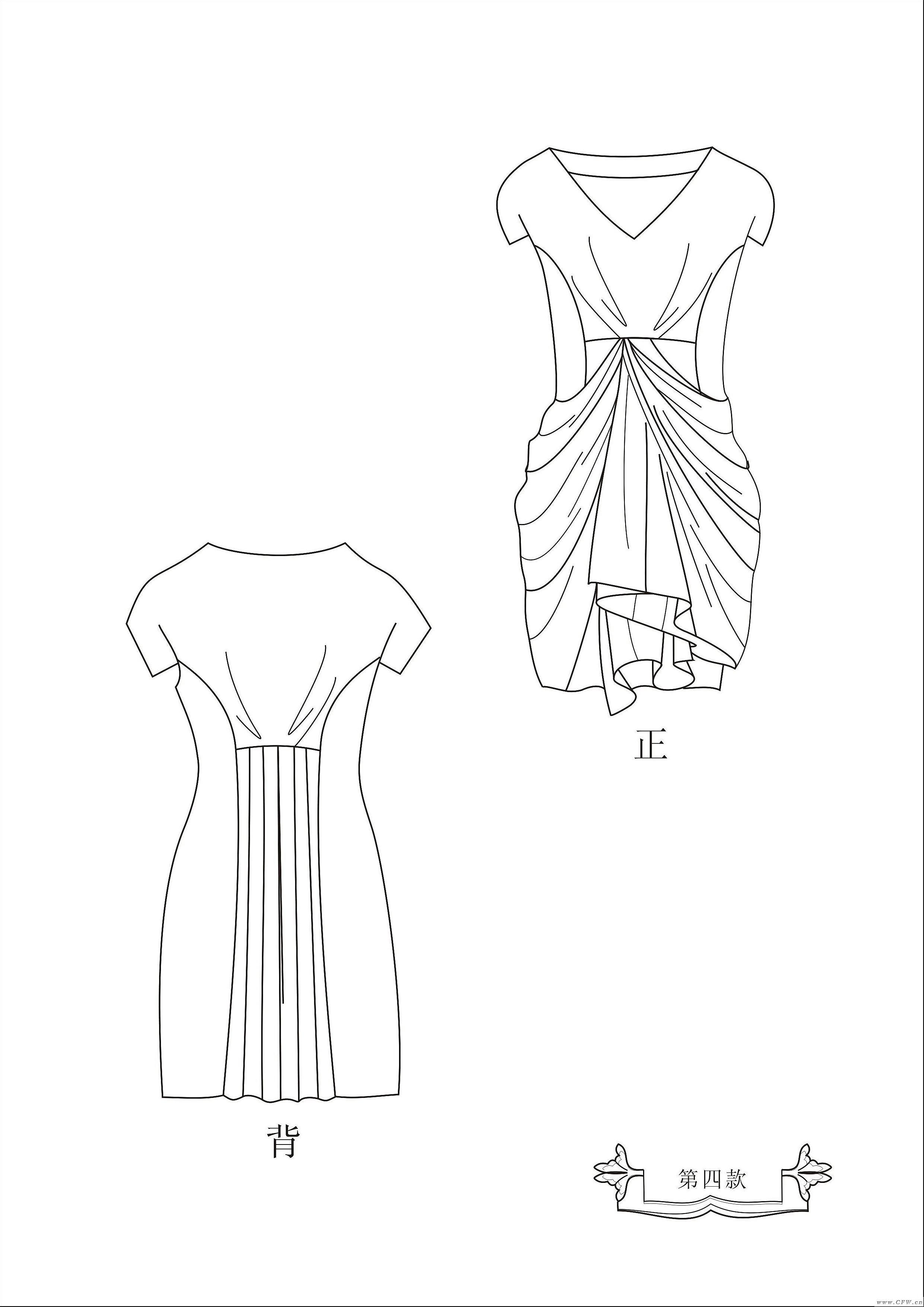服装款式图结构图册 服装服饰的设计基础与视觉呈现