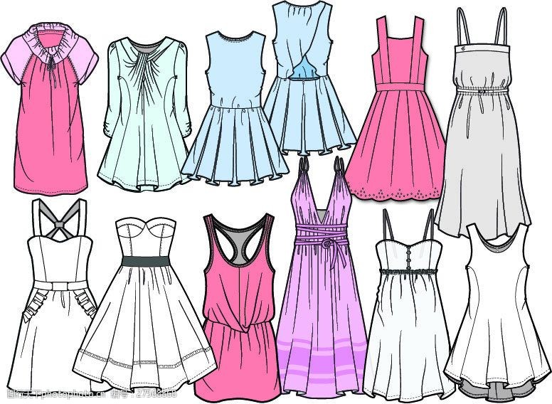 服装设计稿图片素材 灵感的视觉化呈现与创作指南